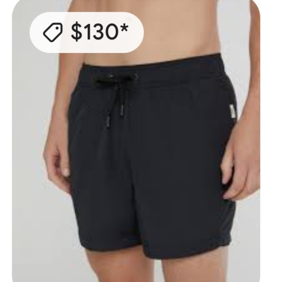 Onia Men's Blue Patterned Drawstring Bathing Shorts Size S - Picture 3 of 14